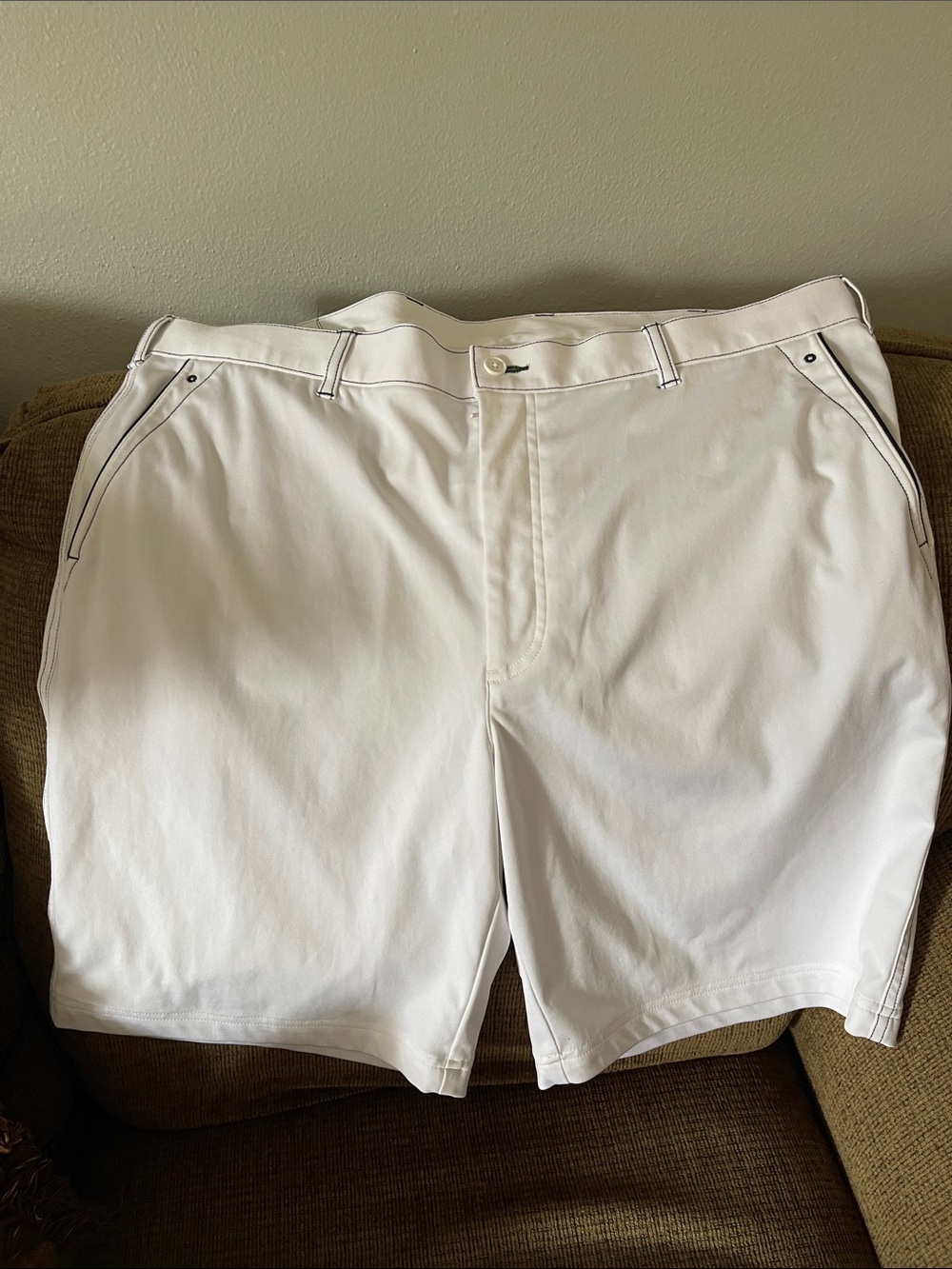 RULE 18 Men's White Performance Shorts
